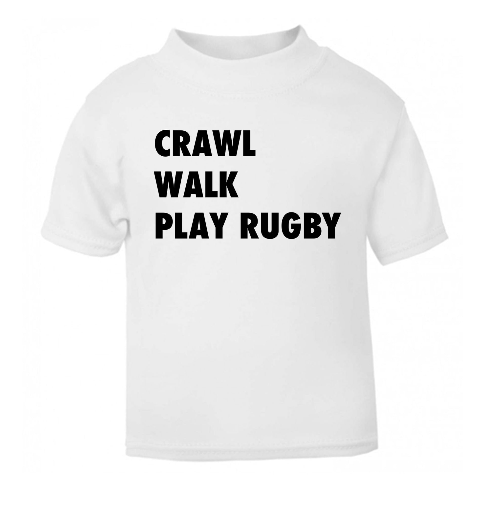 Eat, sleep, play rugby white Baby Toddler Tshirt 2 Years