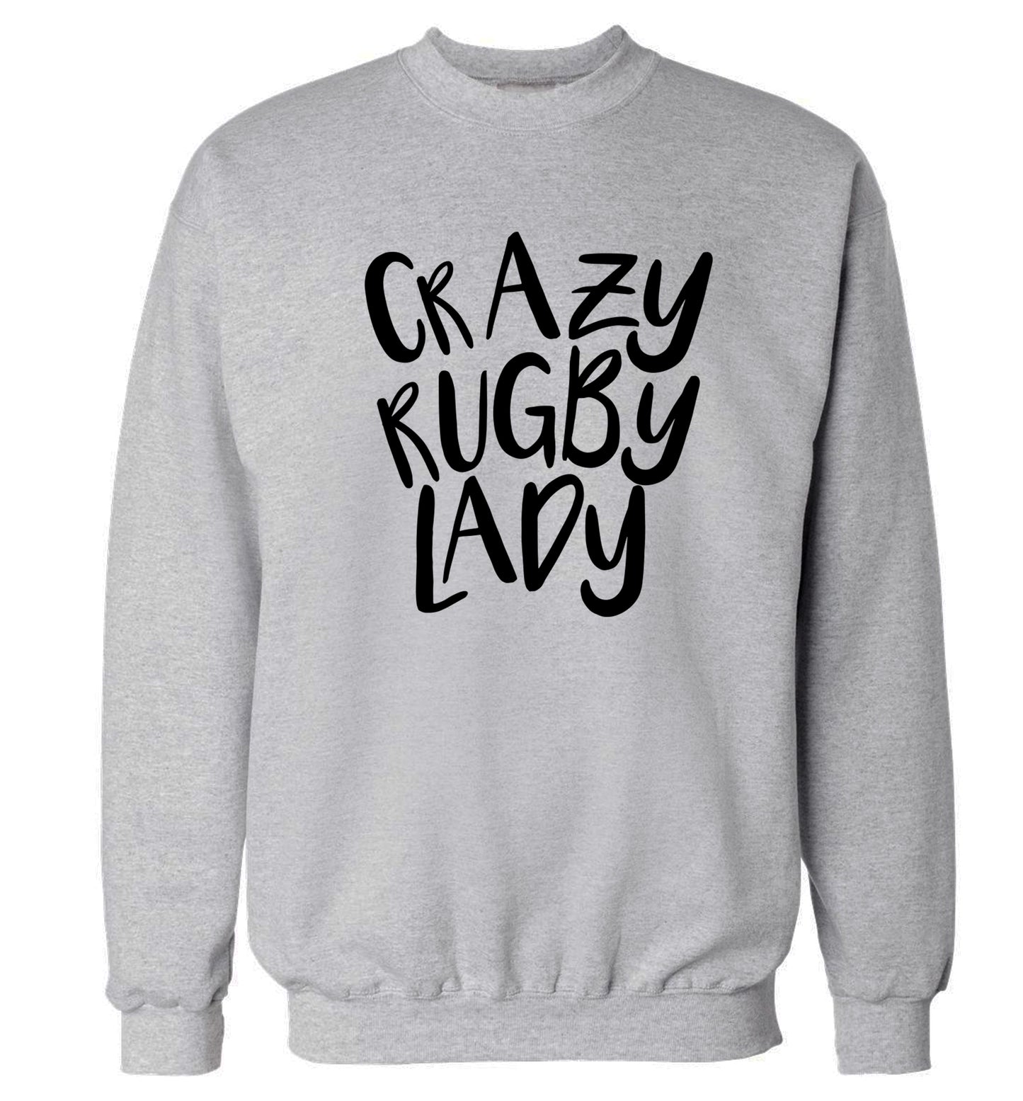 Crazy rugby lady Adult's unisex grey Sweater 2XL