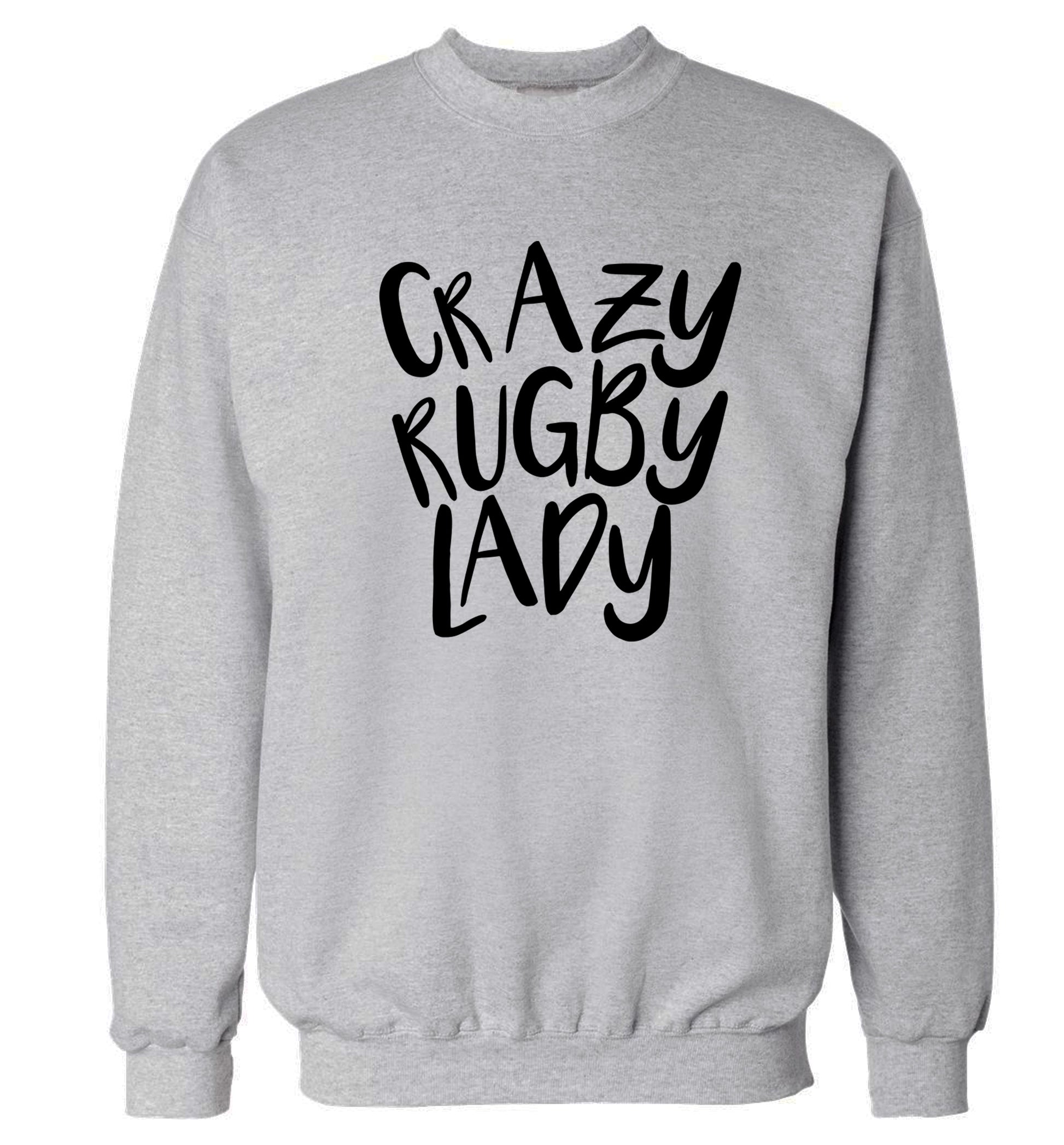 Crazy rugby lady Adult's unisex grey Sweater 2XL