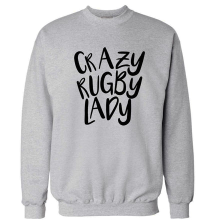 Crazy rugby lady Adult's unisex grey Sweater 2XL