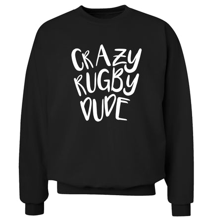 Crazy rugby dude Adult's unisex black Sweater 2XL