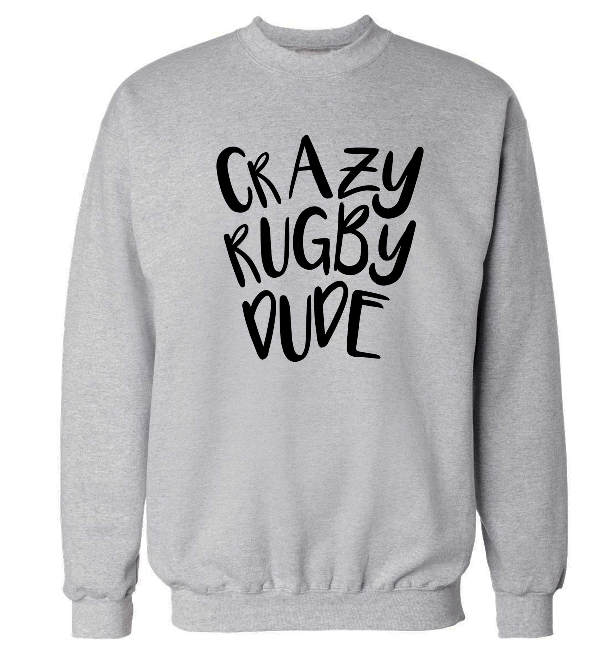 Crazy rugby dude Adult's unisex grey Sweater 2XL