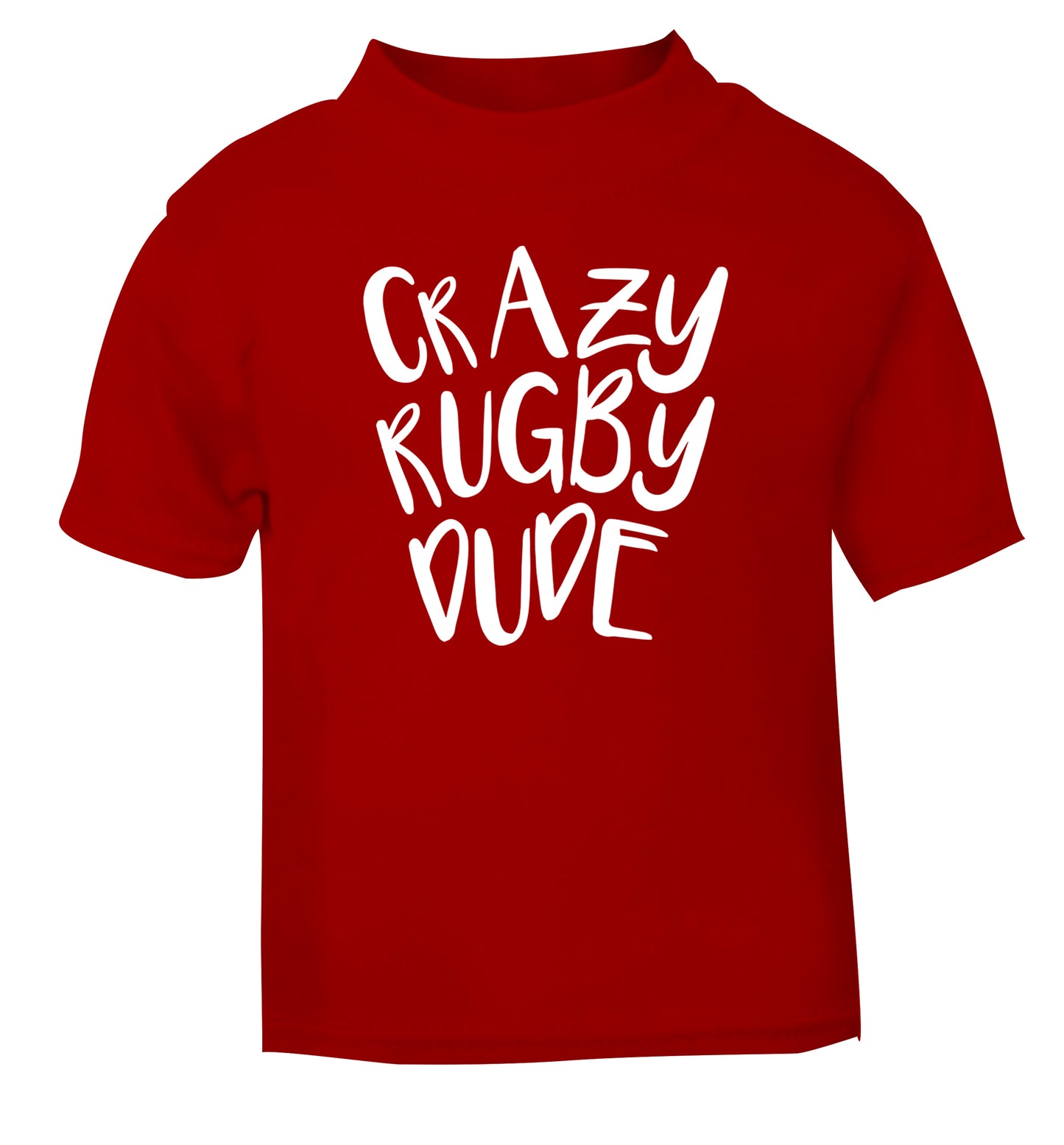 Crazy rugby dude red Baby Toddler Tshirt 2 Years