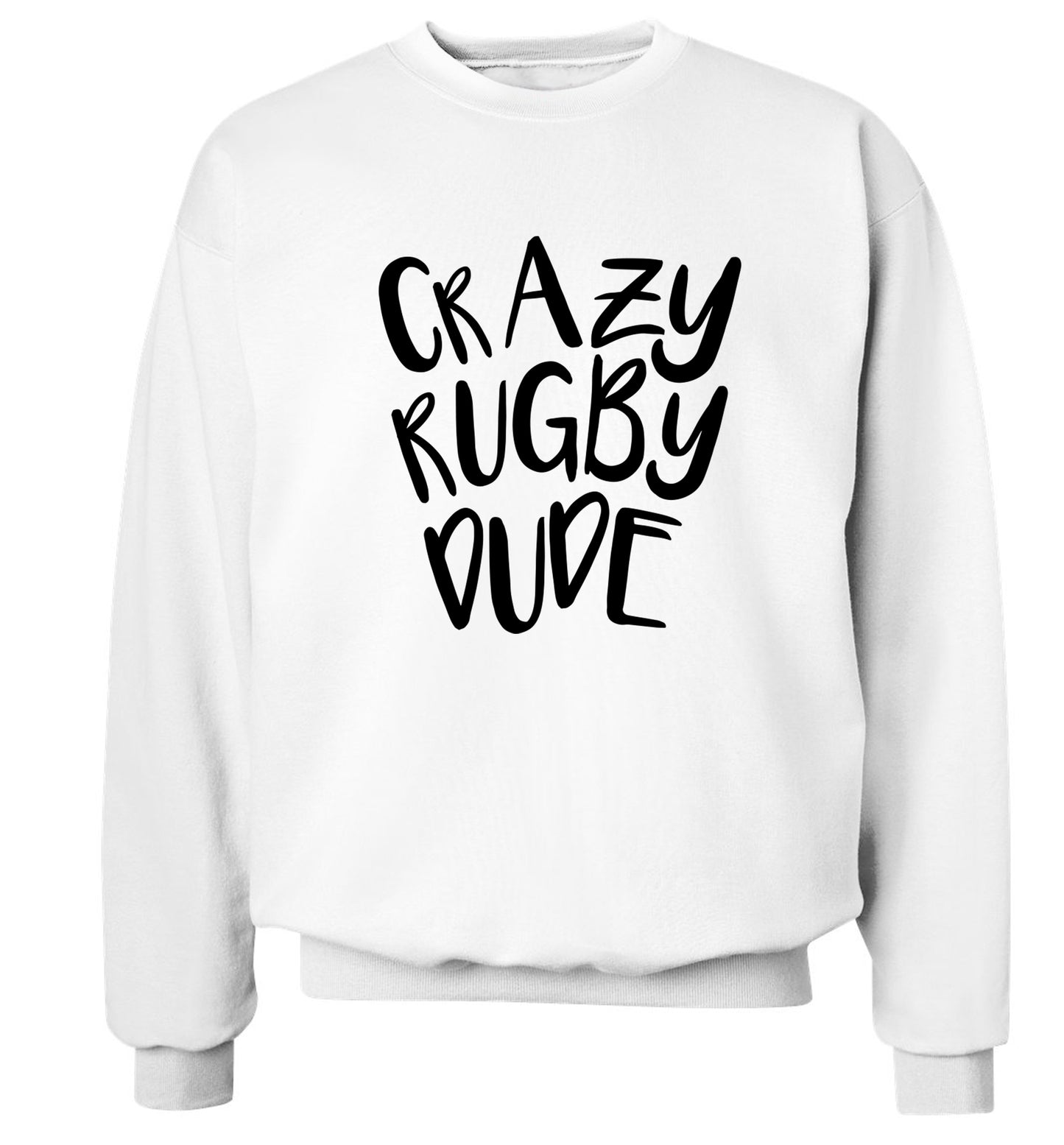 Crazy rugby dude Adult's unisex white Sweater 2XL