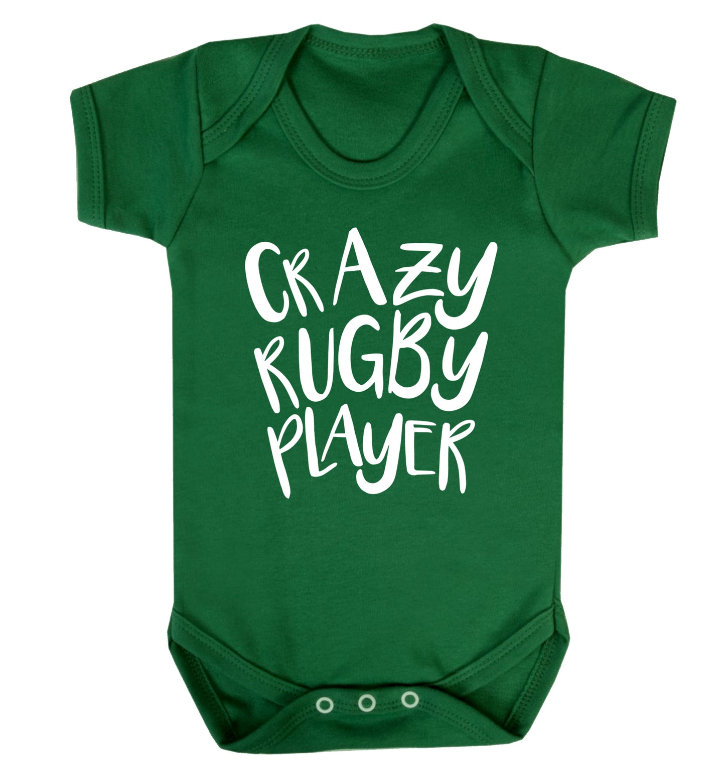 Crazy rugby player Baby Vest green 18-24 months