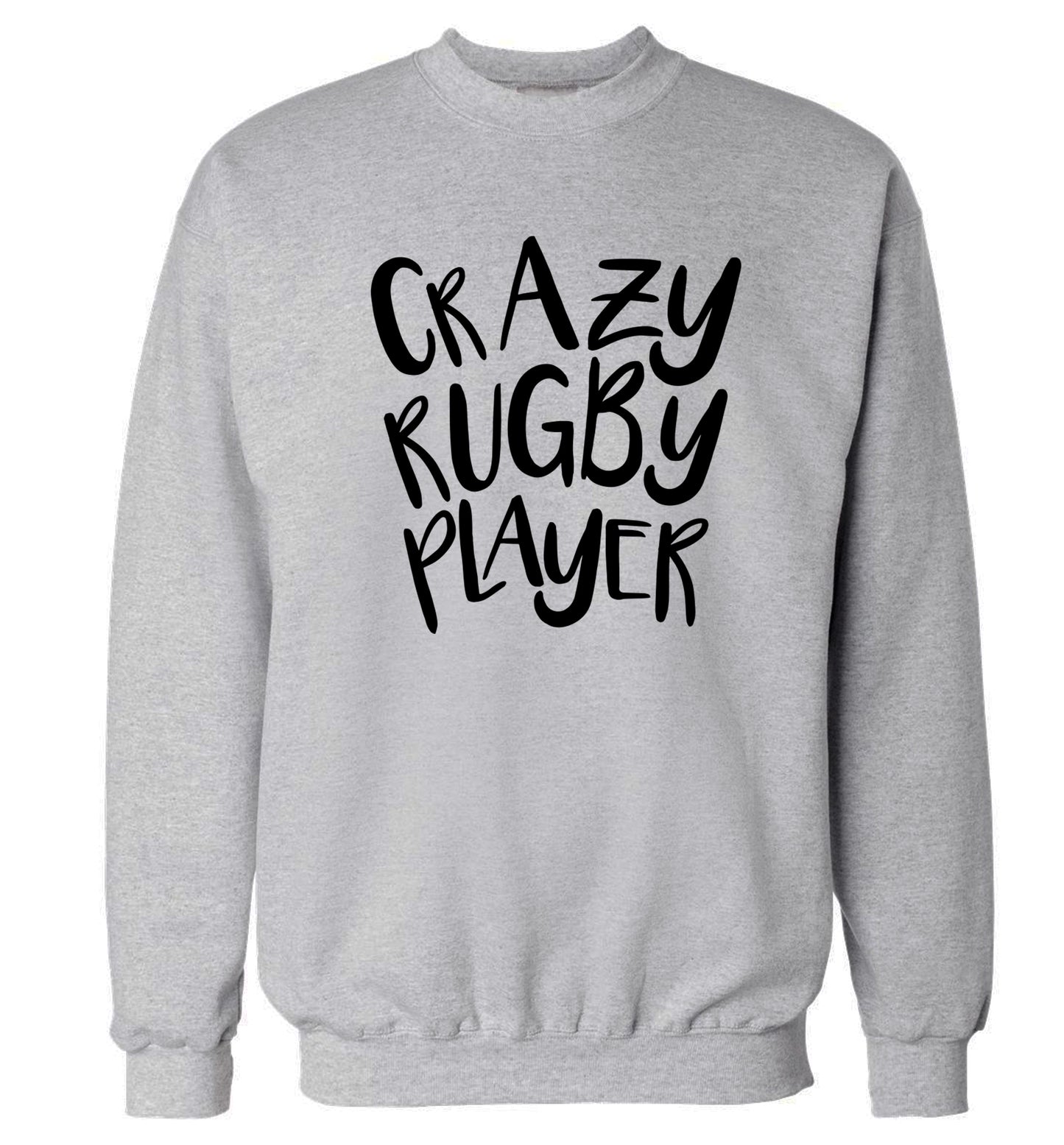 Crazy rugby player Adult's unisex grey Sweater 2XL