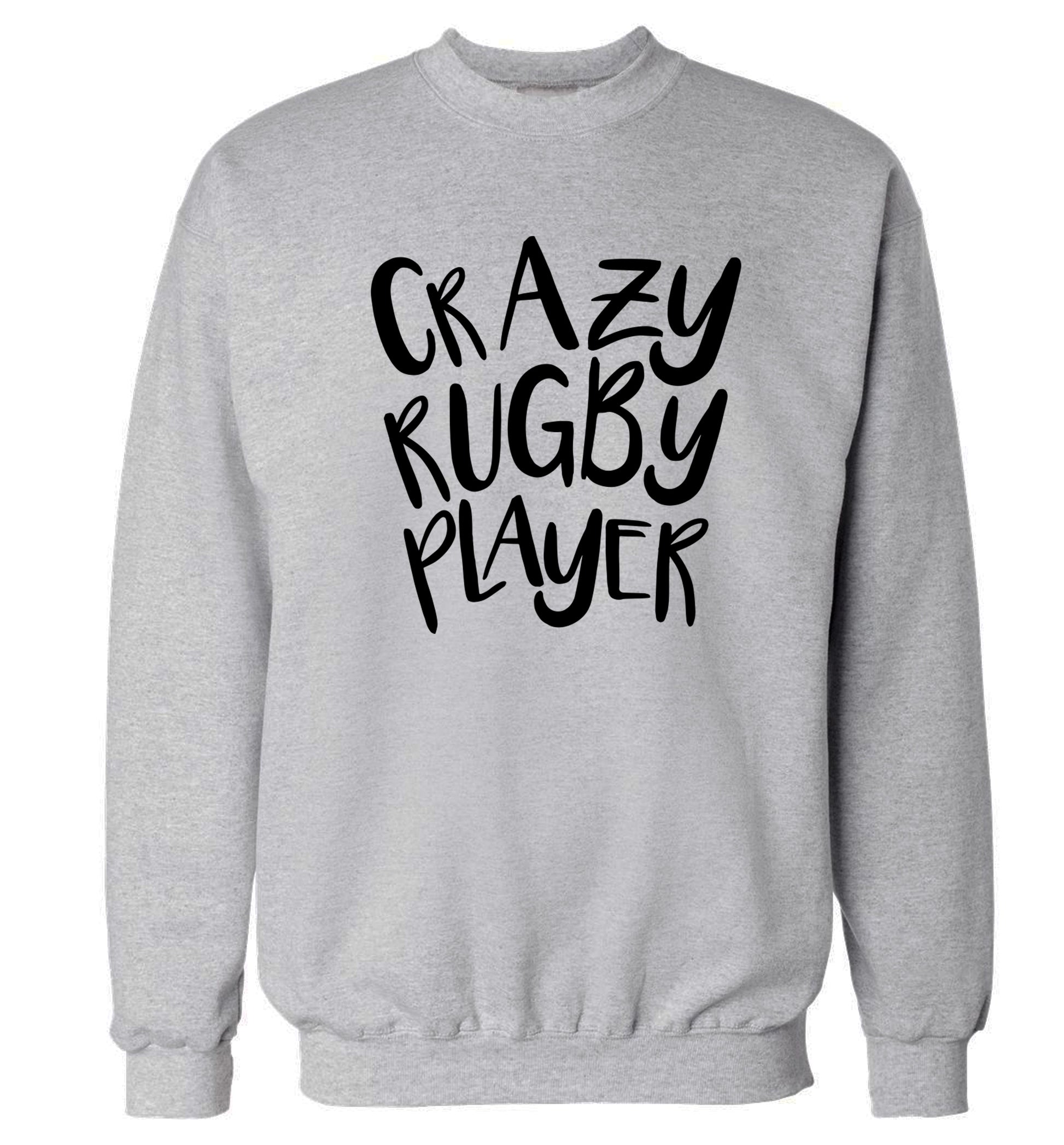 Crazy rugby player Adult's unisex grey Sweater 2XL