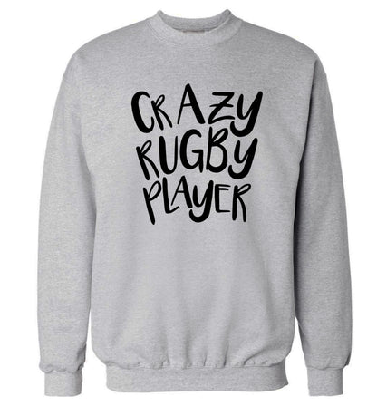 Crazy rugby player Adult's unisex grey Sweater 2XL