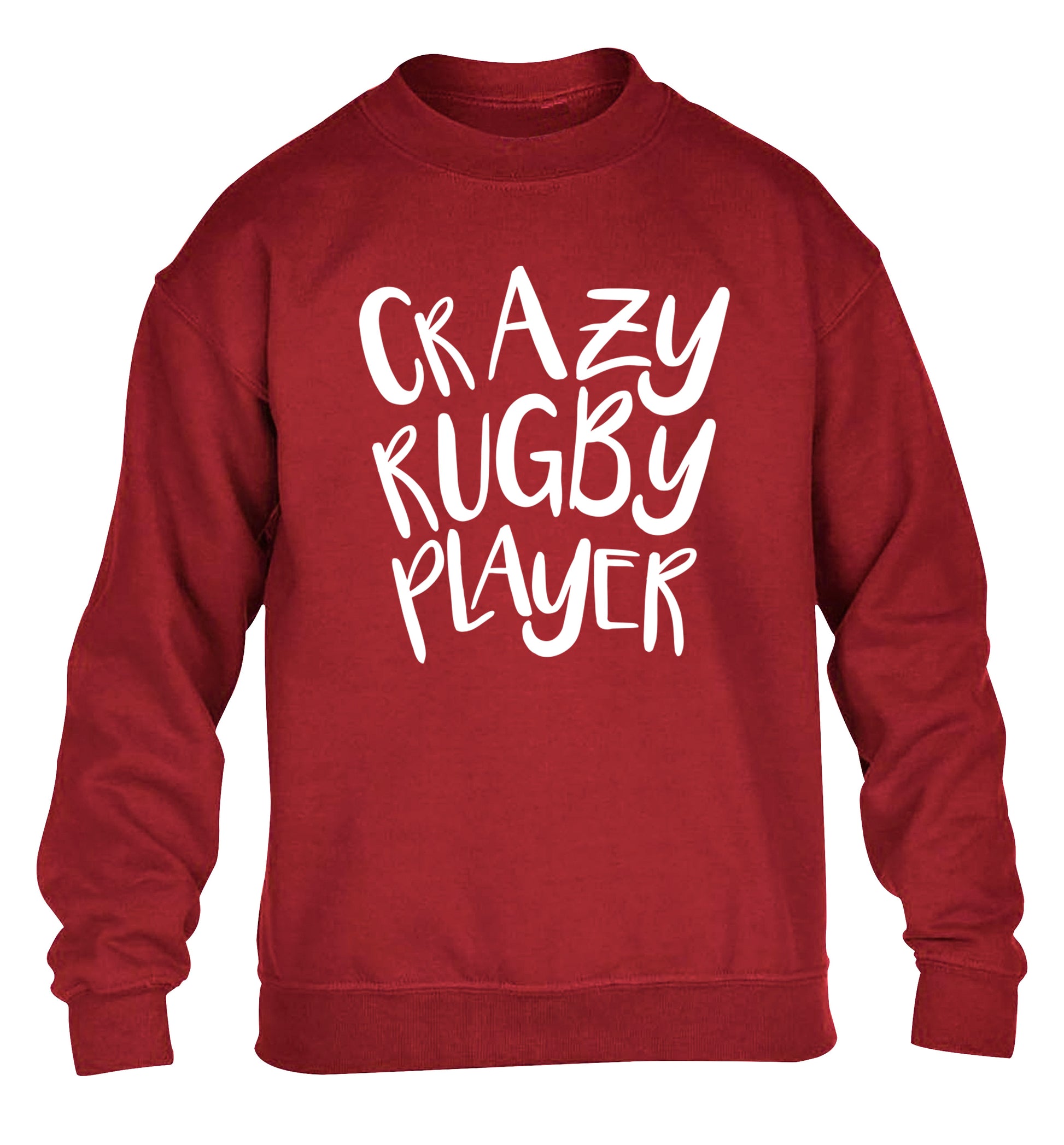 Crazy rugby player children's grey sweater 12-13 Years