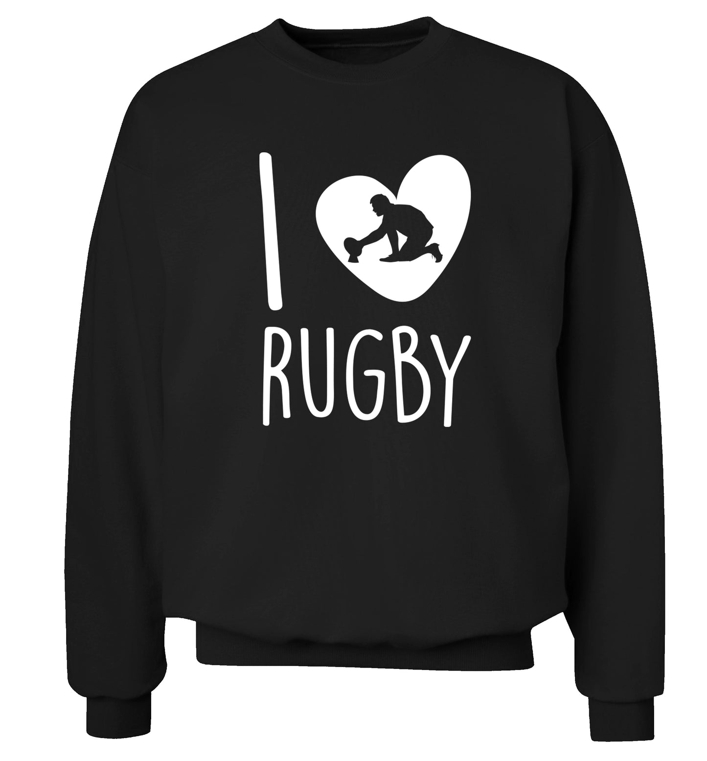 I love rugby Adult's unisex black Sweater 2XL