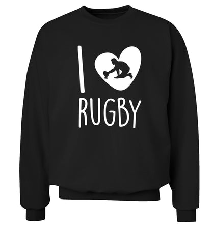 I love rugby Adult's unisex black Sweater 2XL