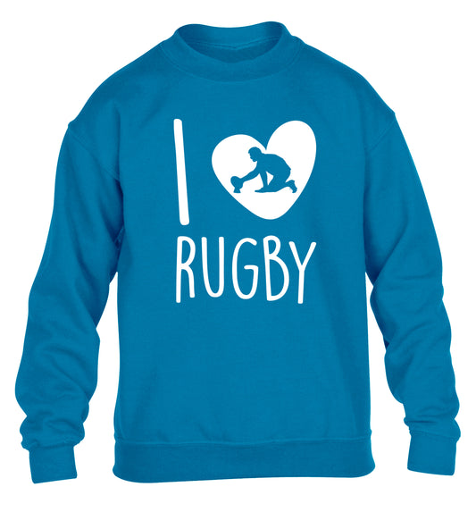 I love rugby children's blue sweater 12-13 Years