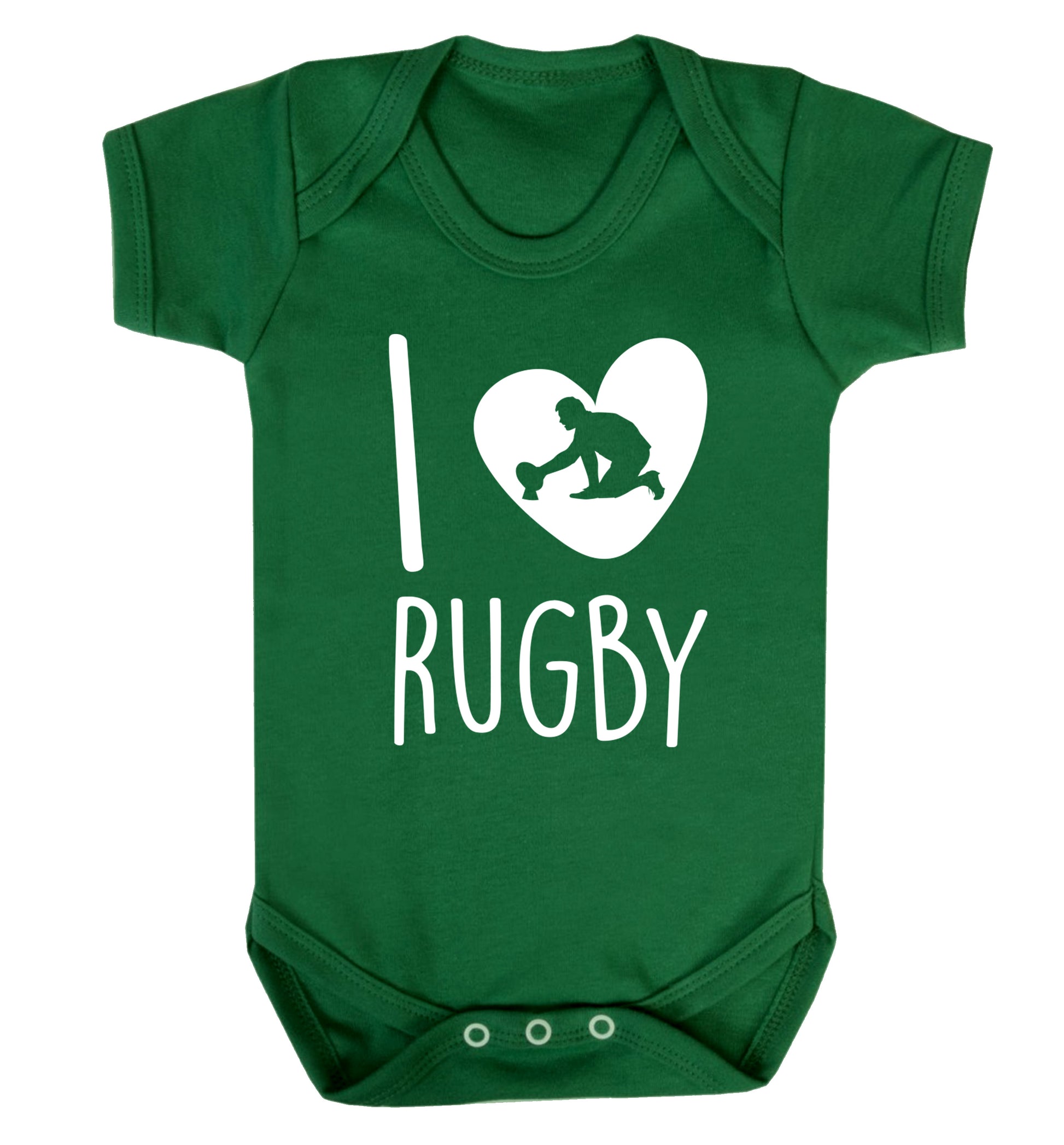 I love rugby Baby Vest green 18-24 months