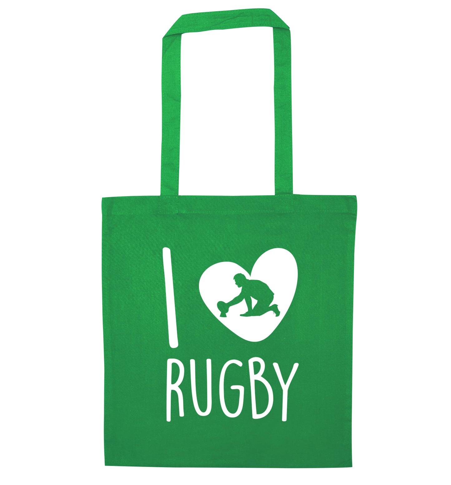 I love rugby green tote bag