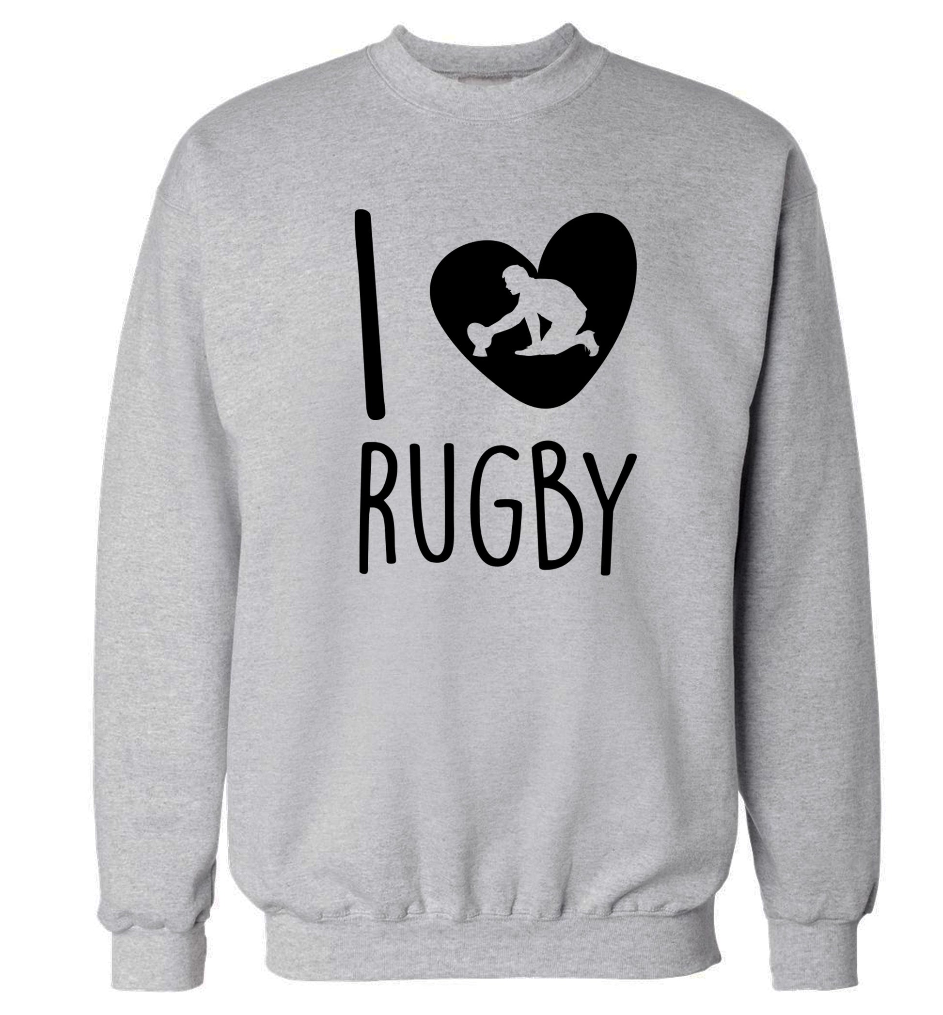 I love rugby Adult's unisex grey Sweater 2XL