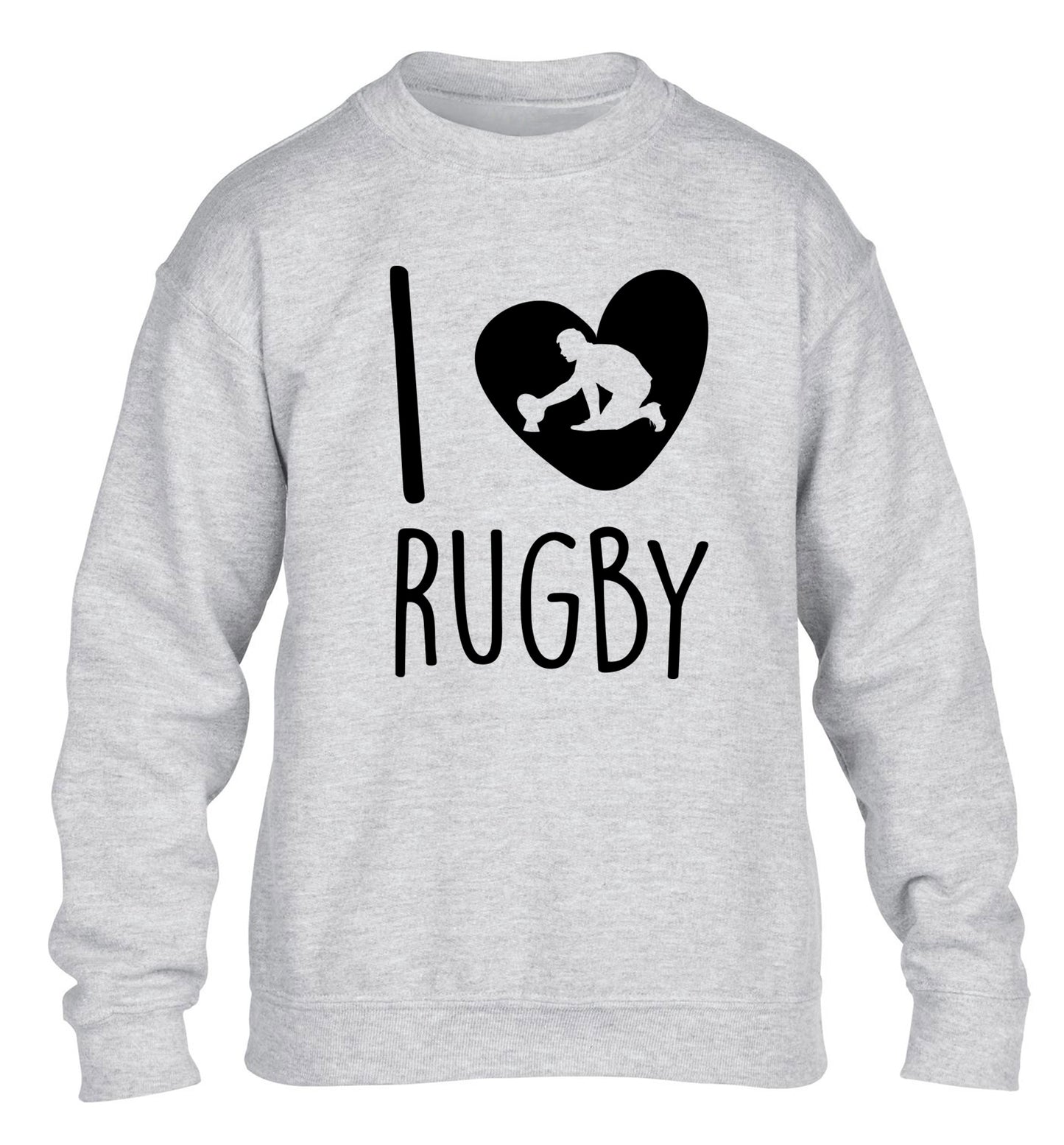 I love rugby children's grey sweater 12-13 Years
