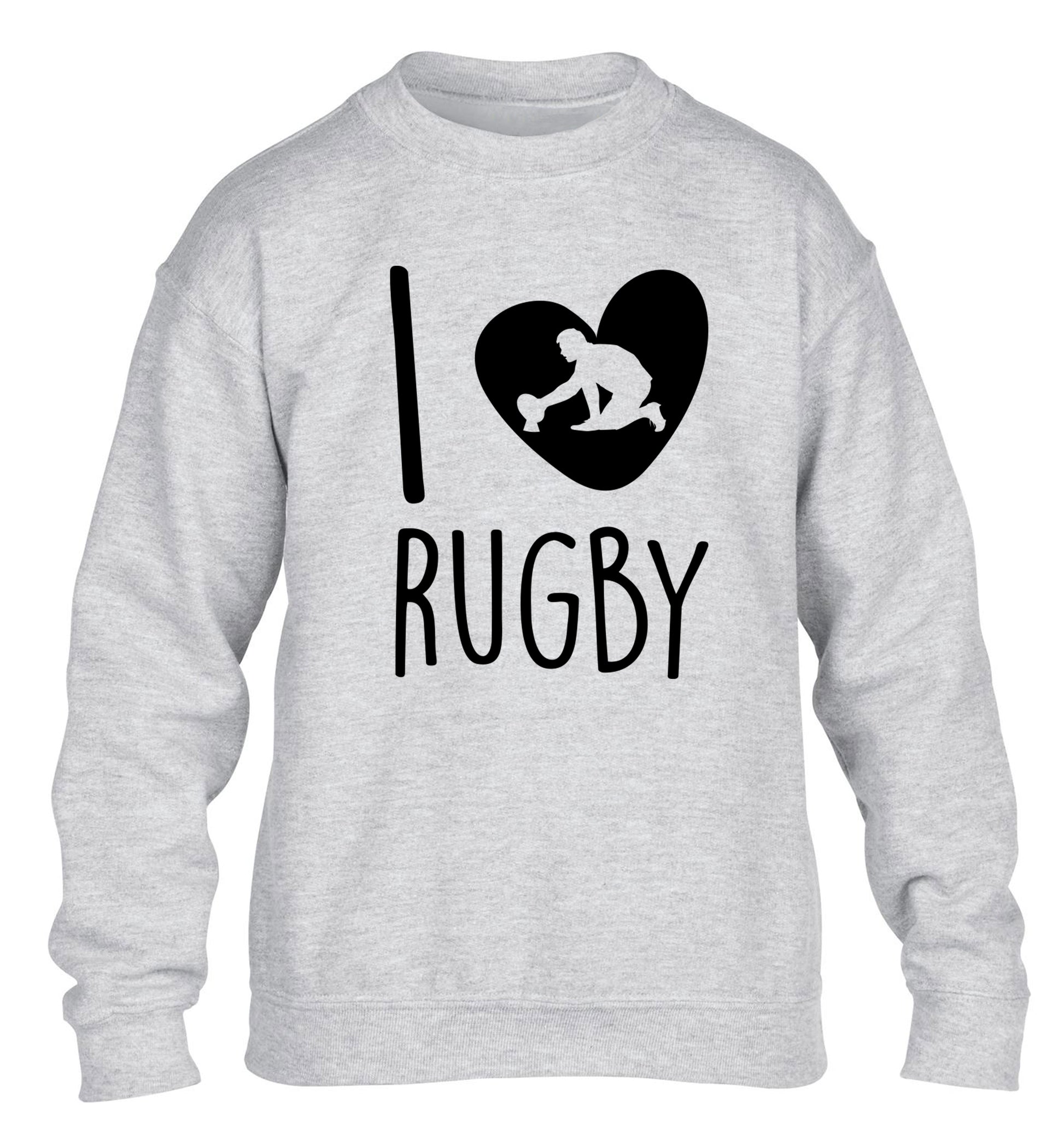 I love rugby children's grey sweater 12-13 Years