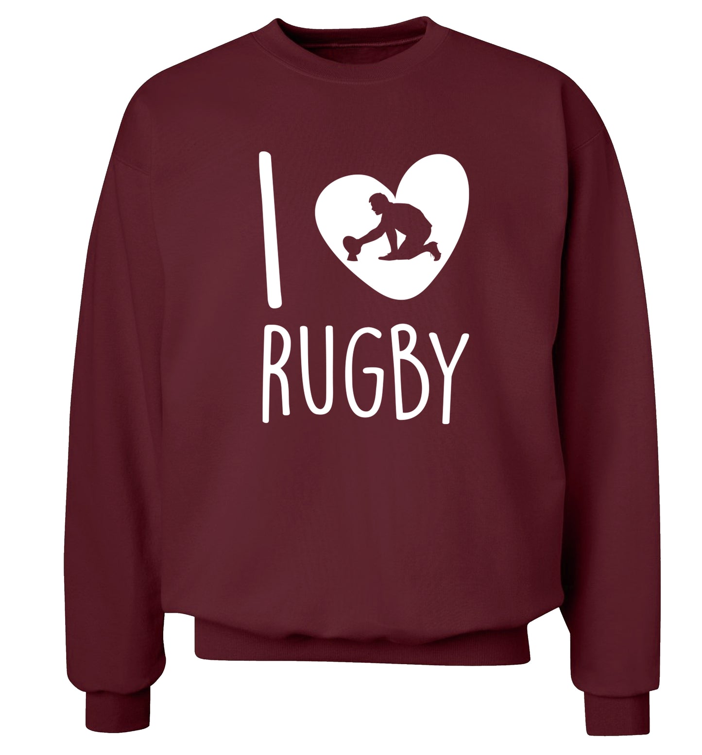 I love rugby Adult's unisex maroon Sweater 2XL