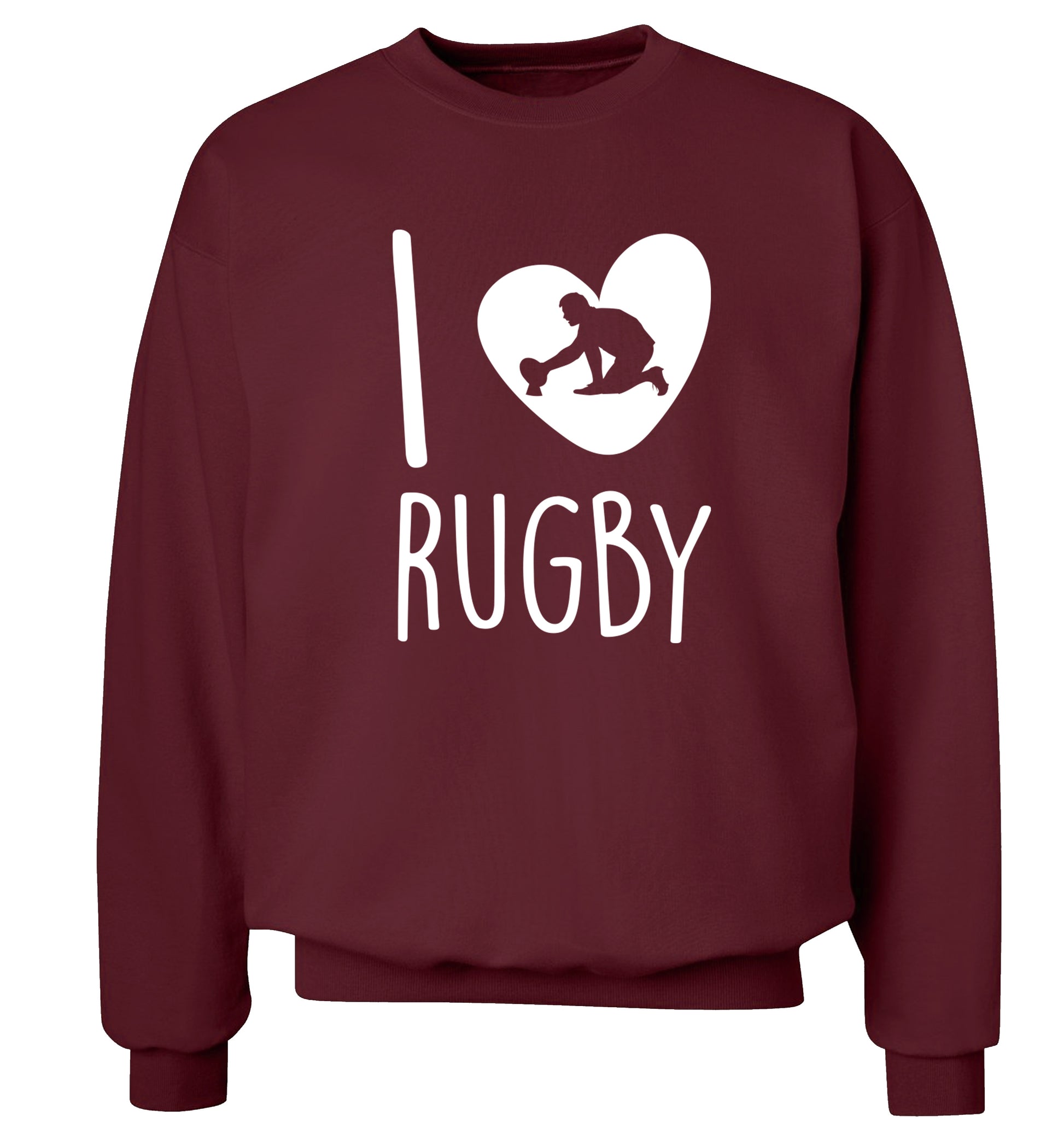 I love rugby Adult's unisex maroon Sweater 2XL