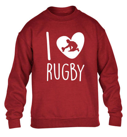 I love rugby children's grey sweater 12-13 Years