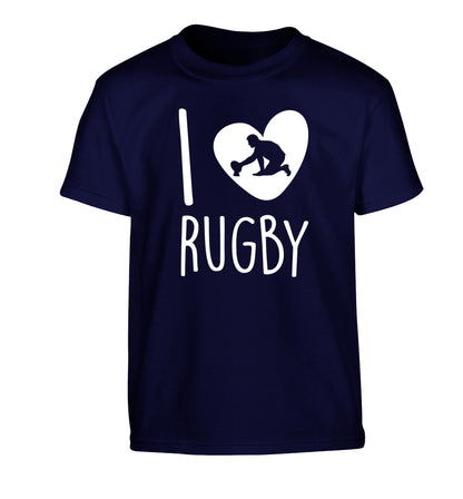 I love rugby Children's navy Tshirt 12-13 Years
