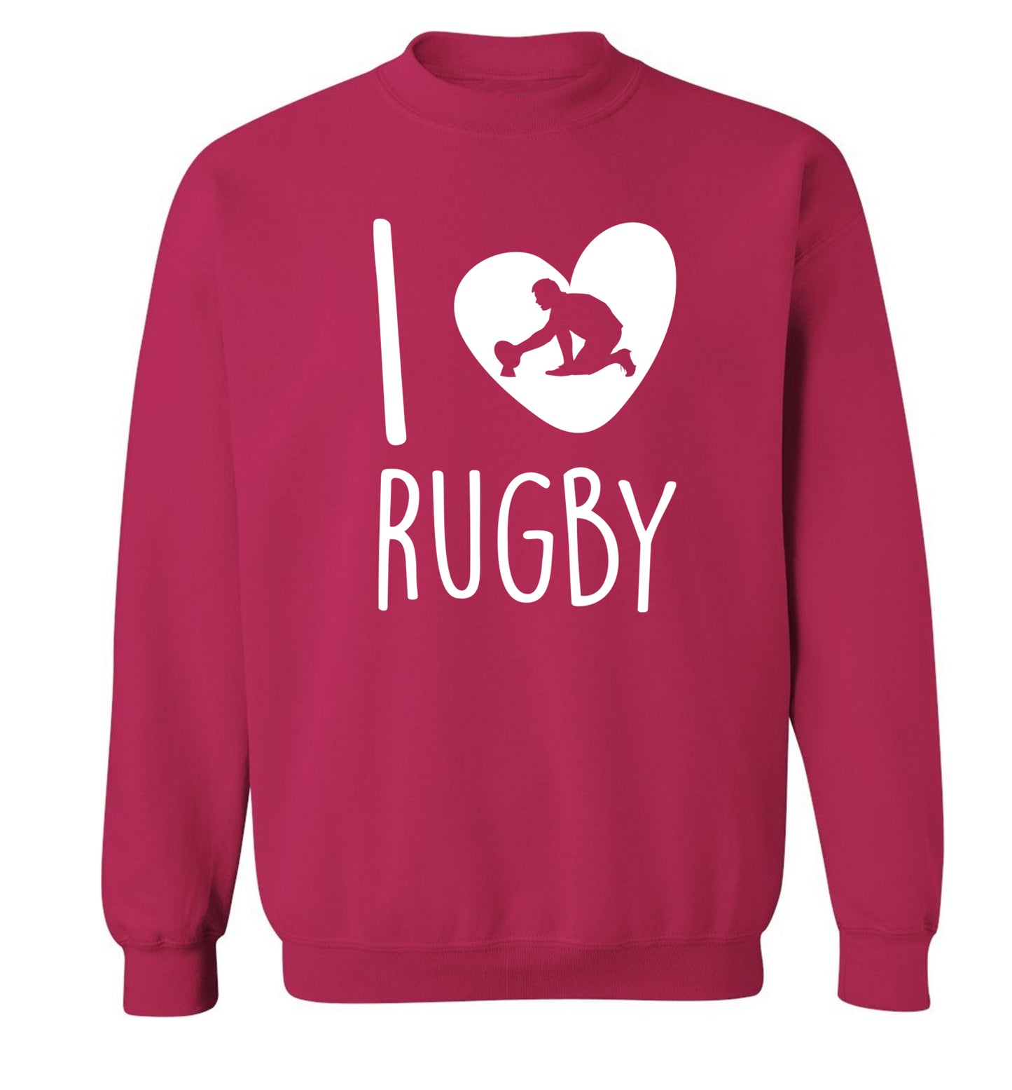 I love rugby Adult's unisex pink Sweater 2XL