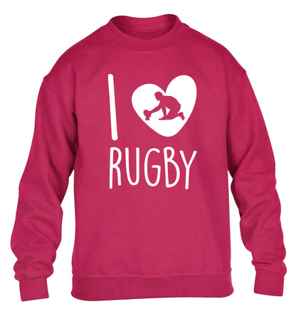 I love rugby children's pink sweater 12-13 Years