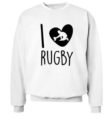 I love rugby Adult's unisex white Sweater 2XL