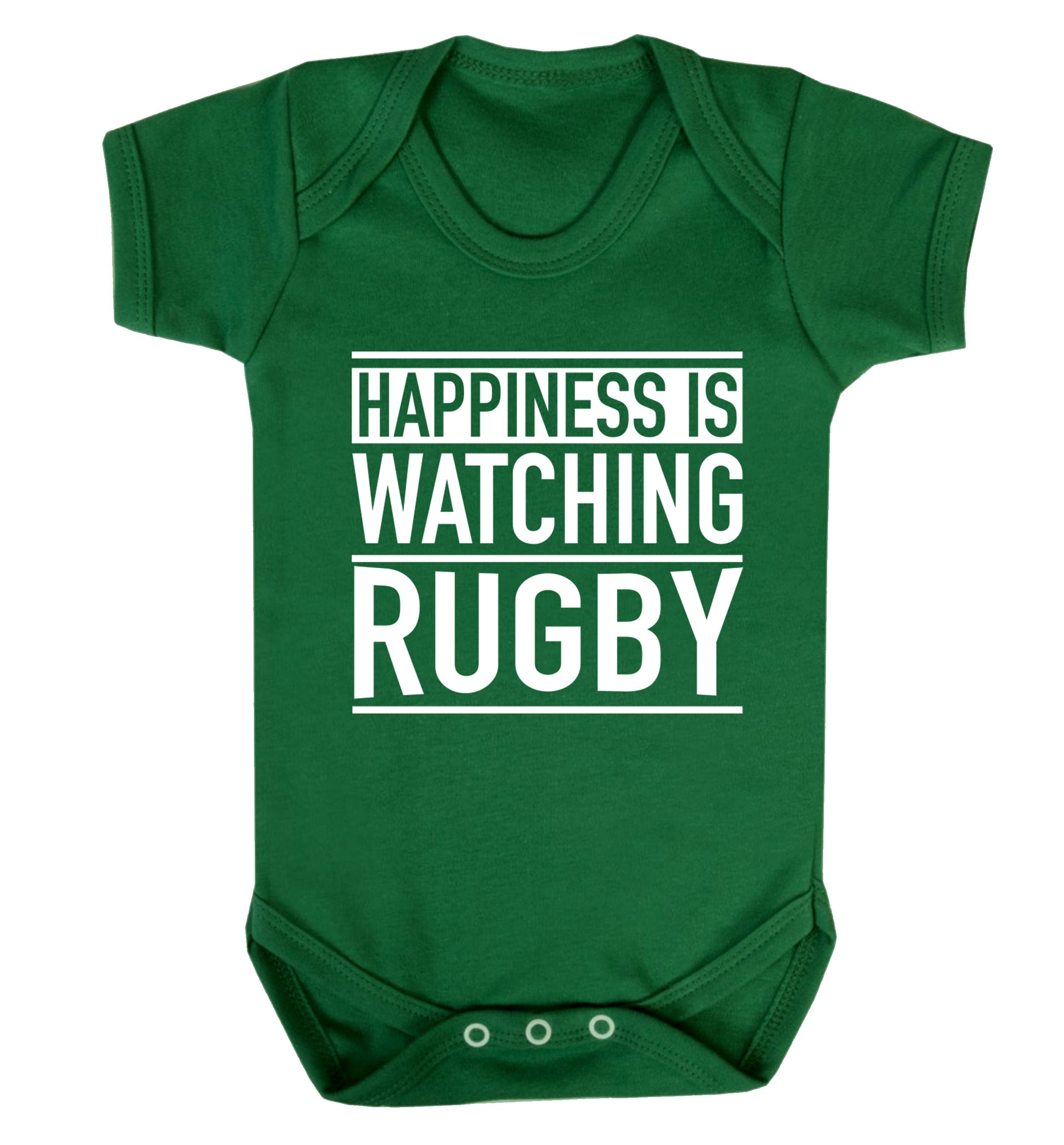 Happiness is watching rugby Baby Vest green 18-24 months