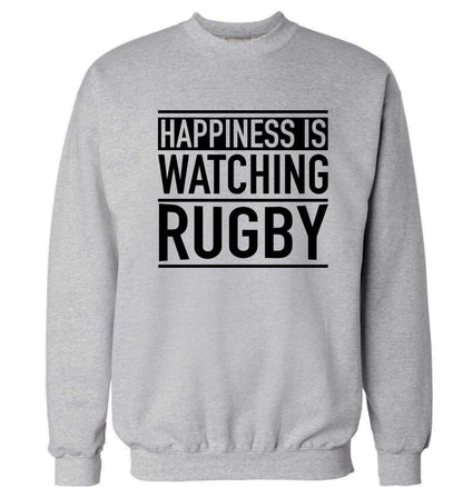 Happiness is watching rugby Adult's unisex grey Sweater 2XL