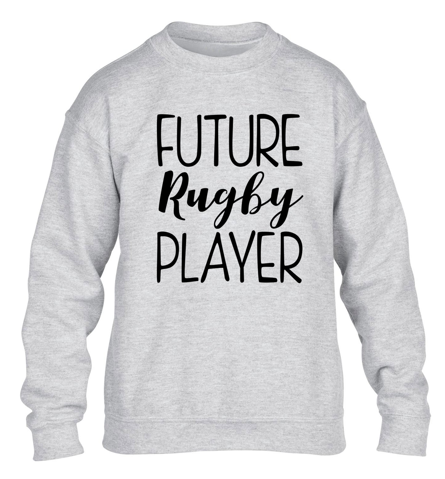 Future rugby player children's grey sweater 12-13 Years