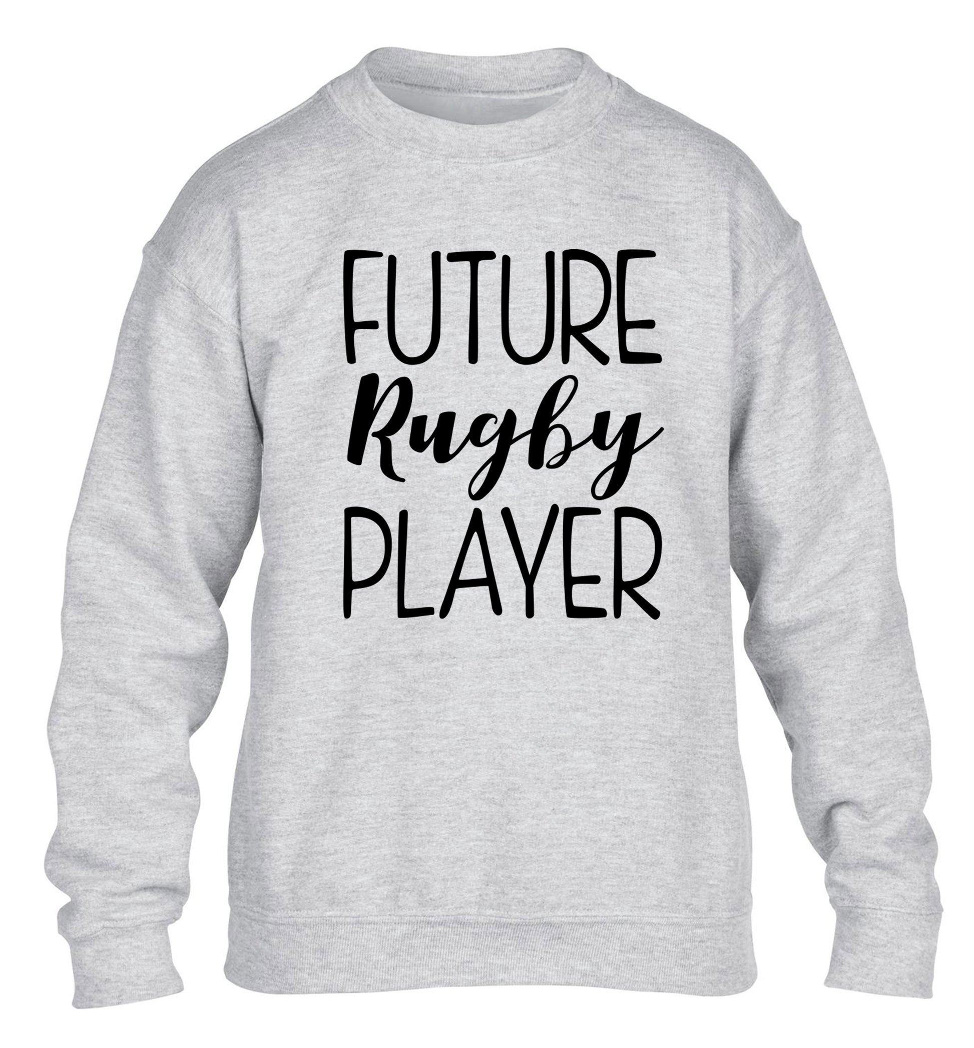 Future rugby player children's grey sweater 12-13 Years