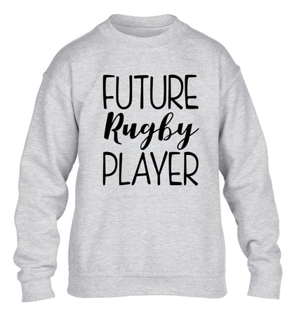 Future rugby player children's grey sweater 12-13 Years