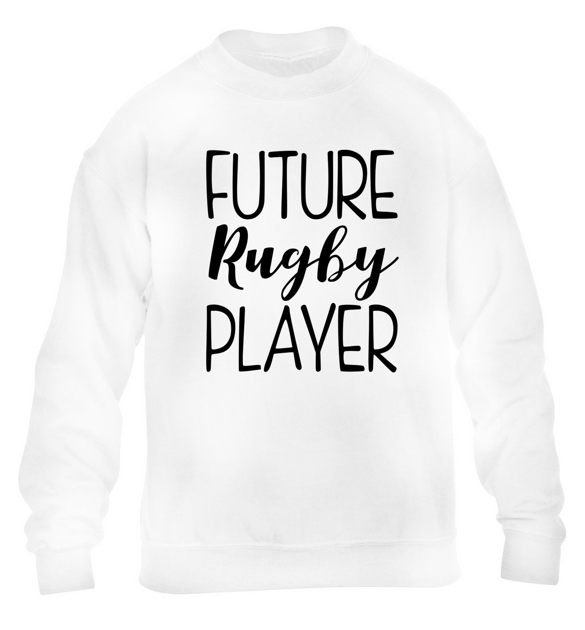 Future rugby player children's white sweater 12-13 Years