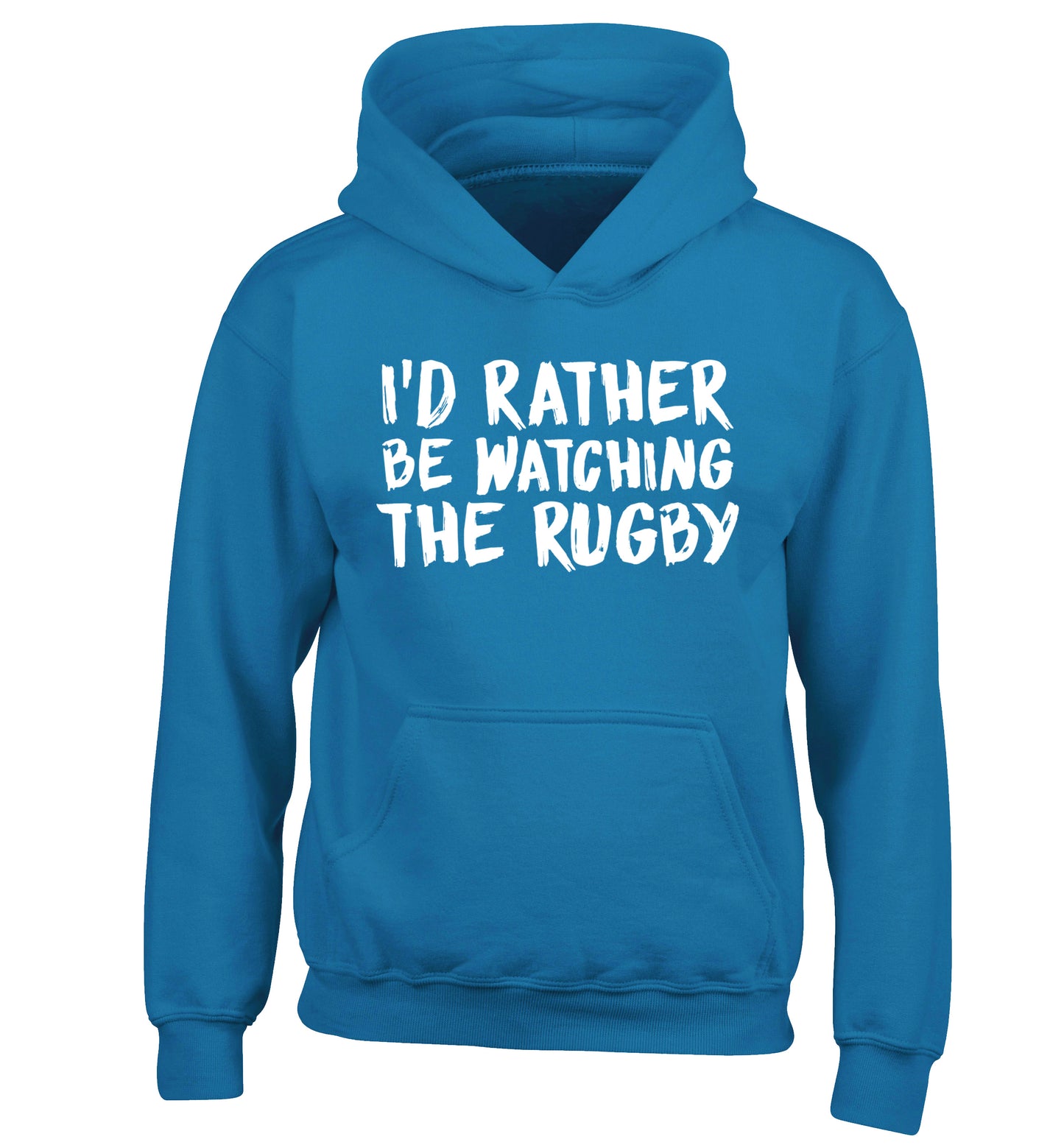 I'd rather be watching the rugby children's blue hoodie 12-13 Years