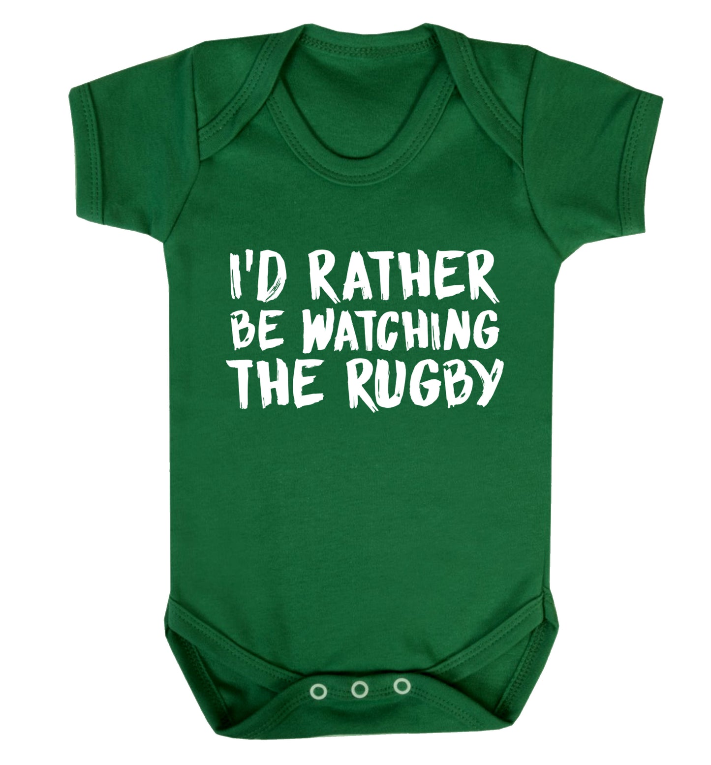 I'd rather be watching the rugby Baby Vest green 18-24 months