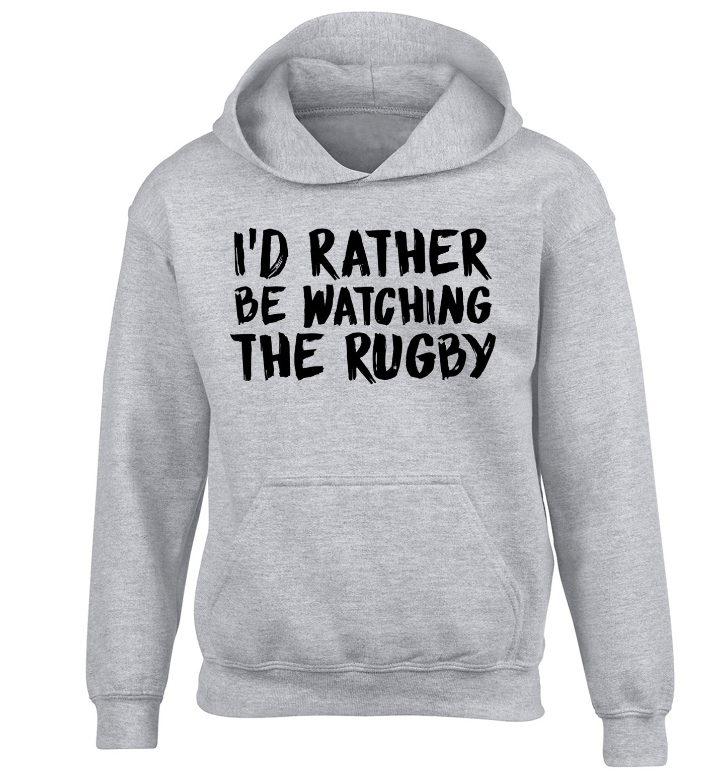 I'd rather be watching the rugby children's grey hoodie 12-13 Years
