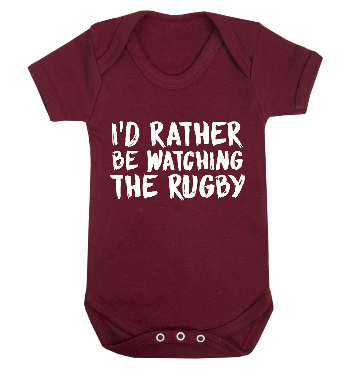 I'd rather be watching the rugby Baby Vest maroon 18-24 months