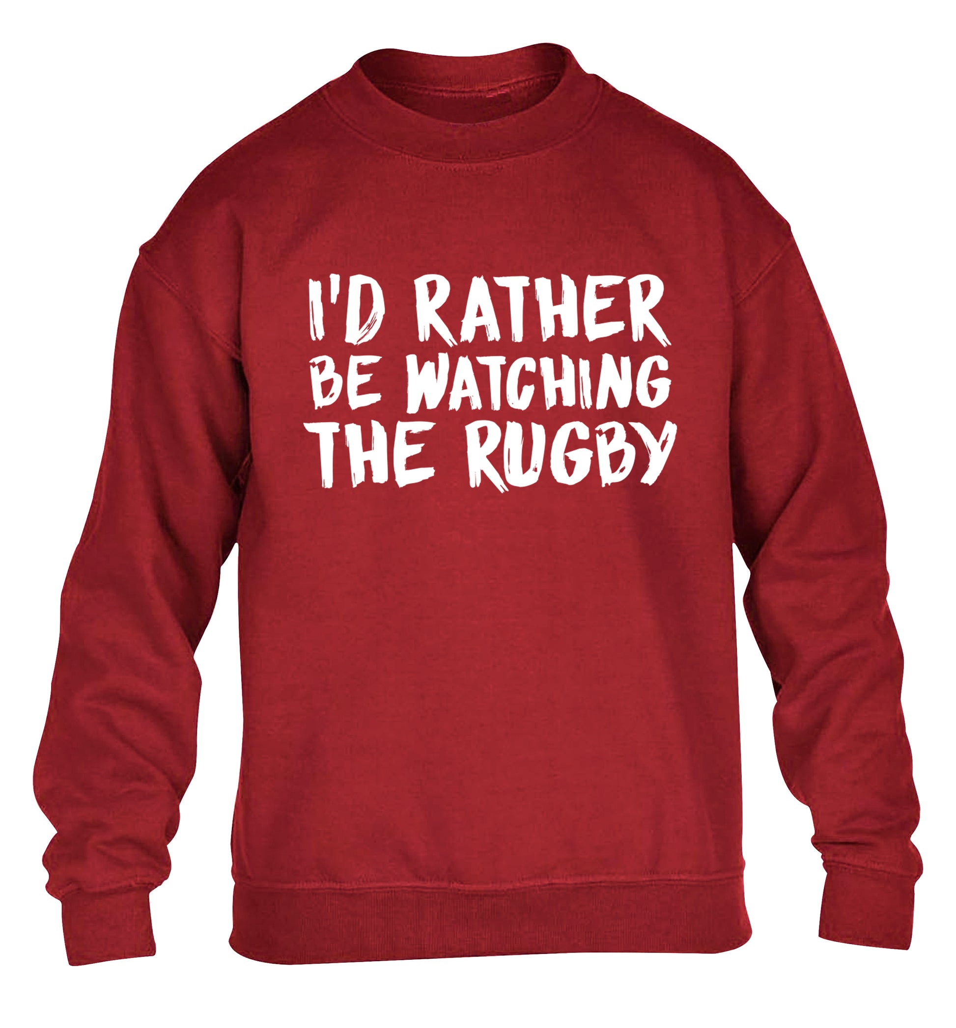 I'd rather be watching the rugby children's grey sweater 12-13 Years