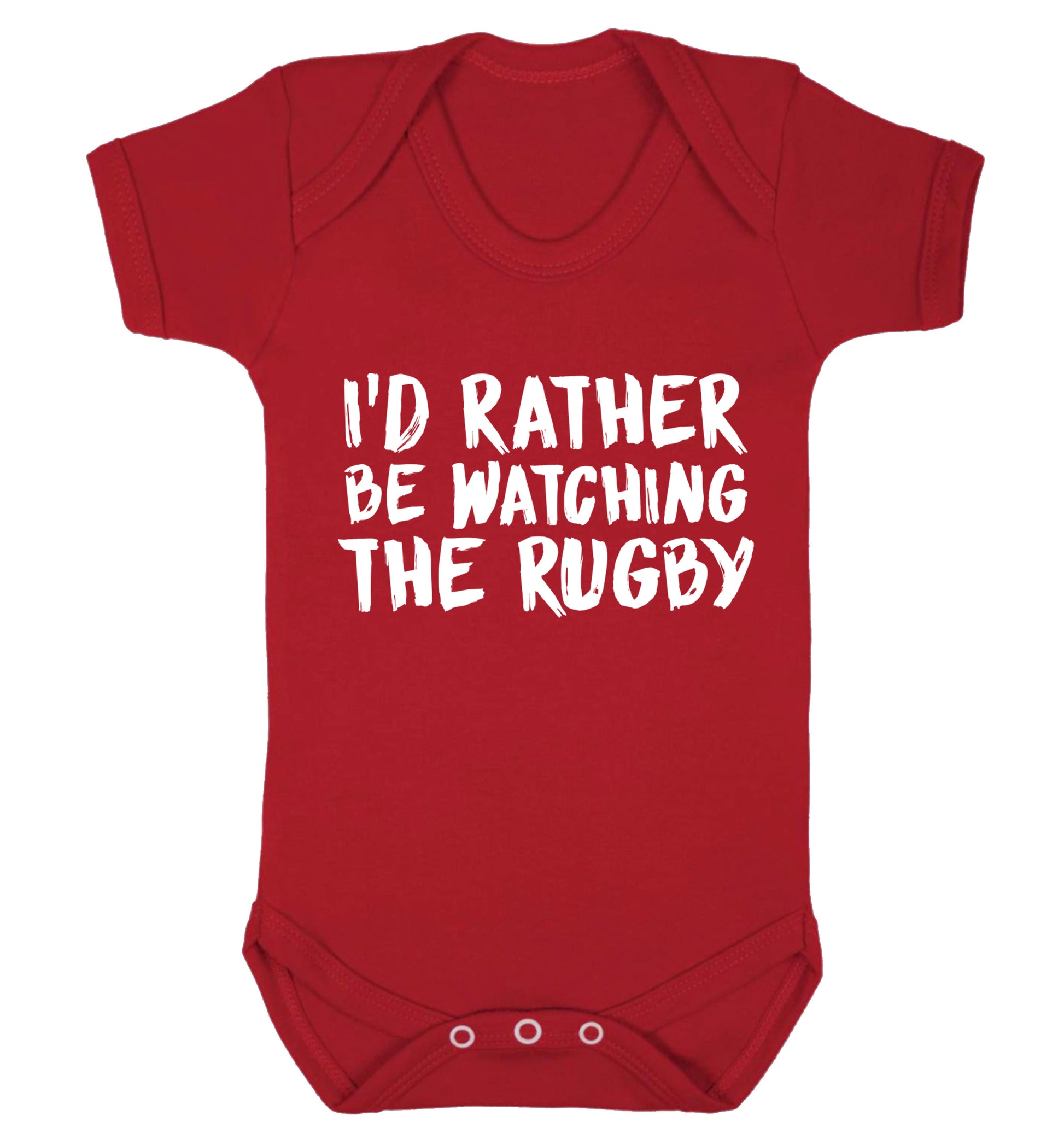I'd rather be watching the rugby Baby Vest red 18-24 months