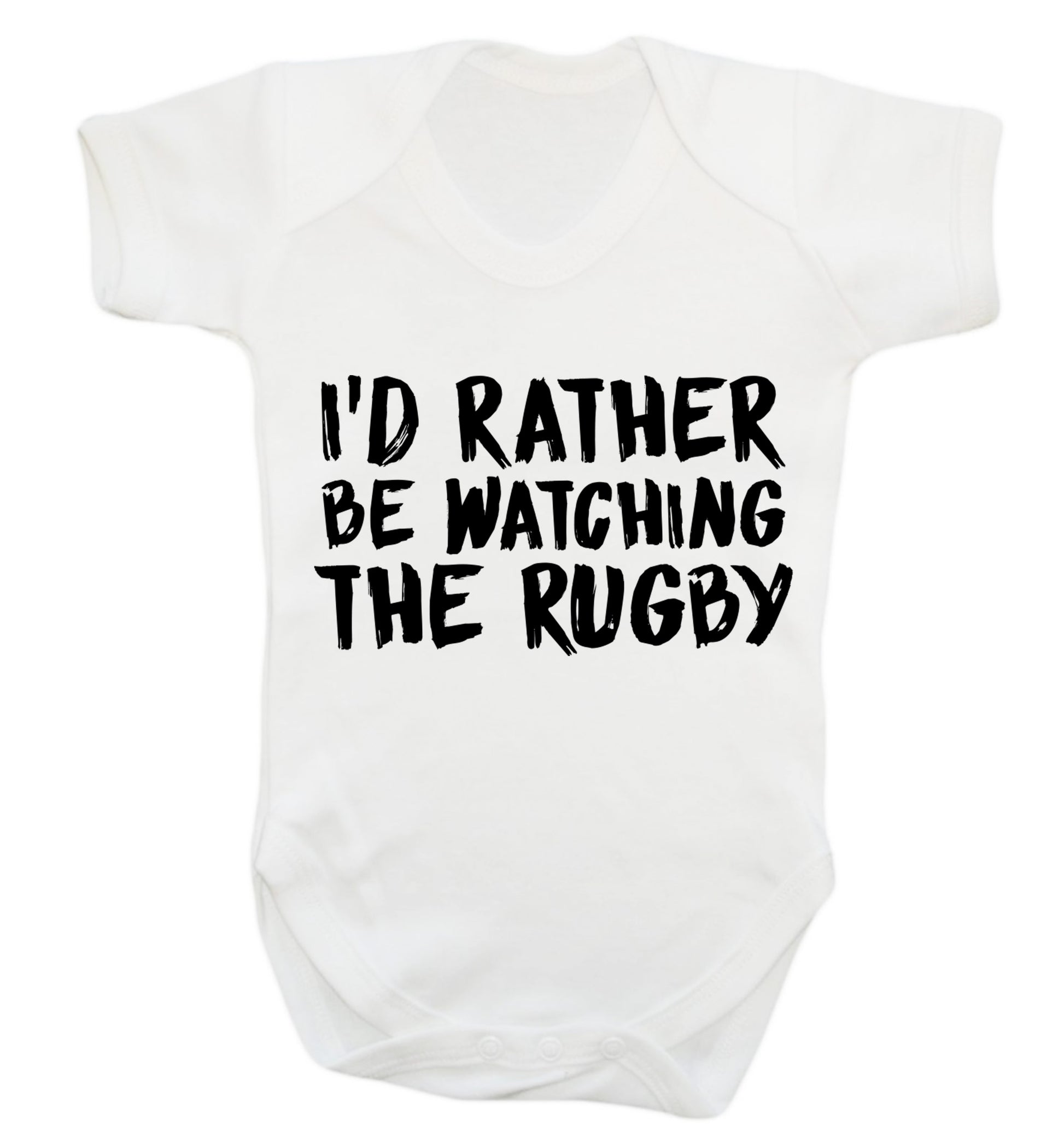 I'd rather be watching the rugby Baby Vest white 18-24 months
