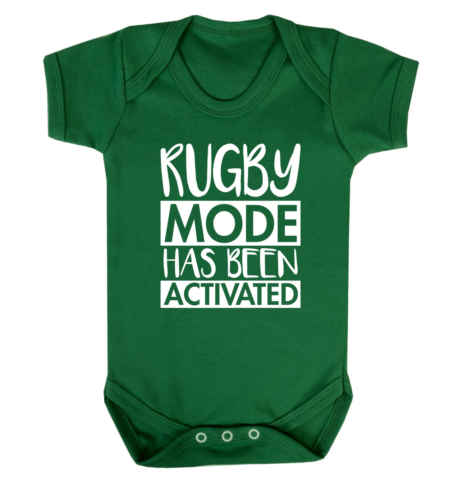 Rugby mode activated Baby Vest green 18-24 months