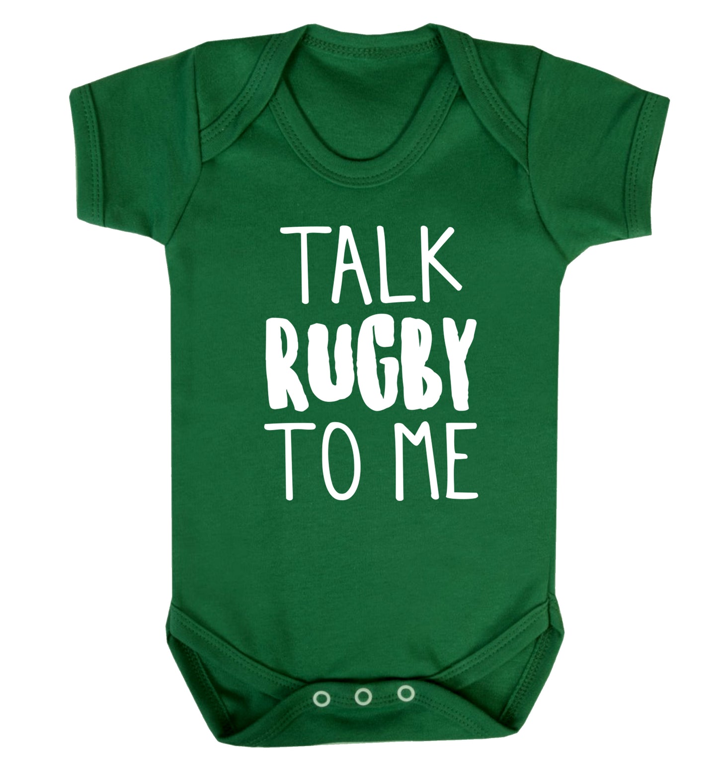 Talk rugby to me Baby Vest green 18-24 months