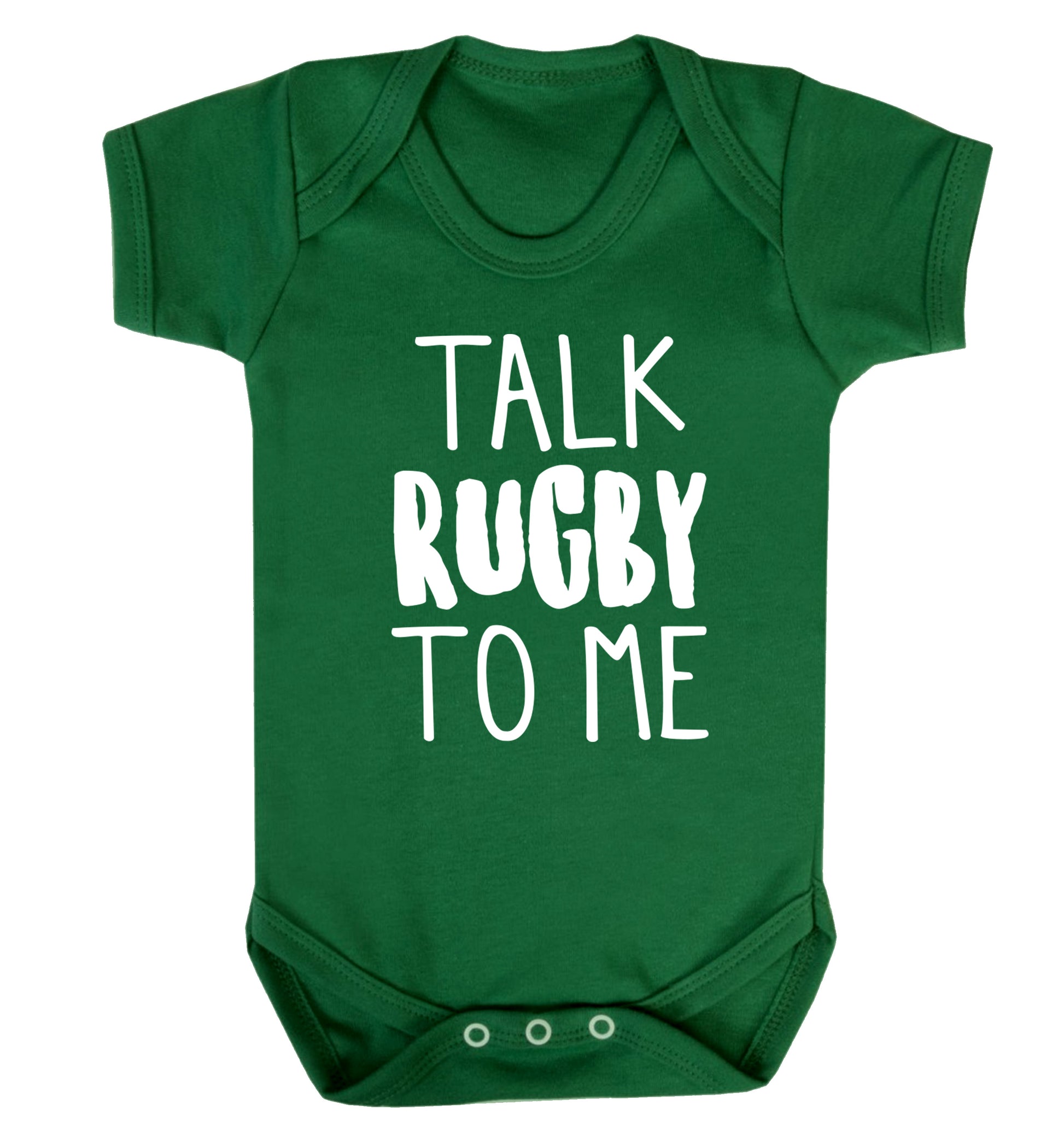 Talk rugby to me Baby Vest green 18-24 months