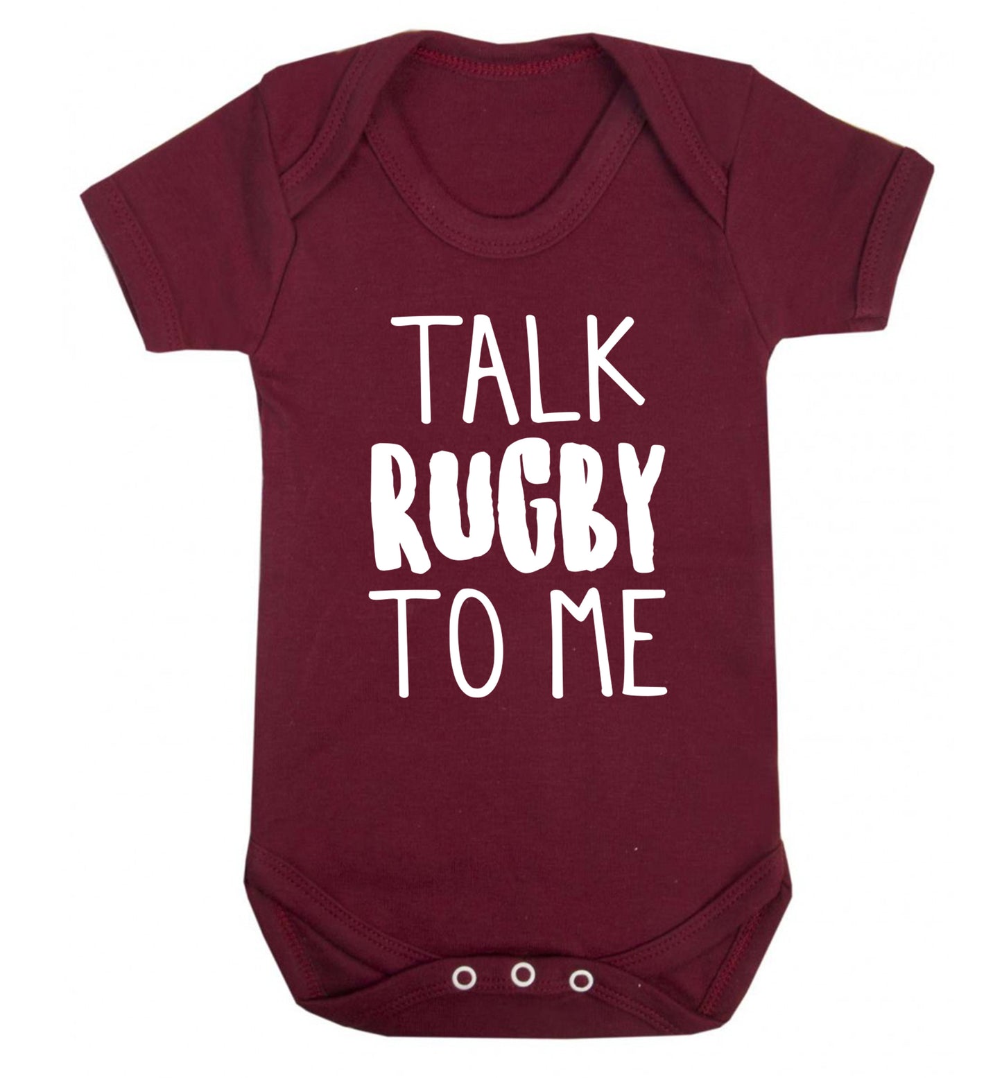 Talk rugby to me Baby Vest maroon 18-24 months