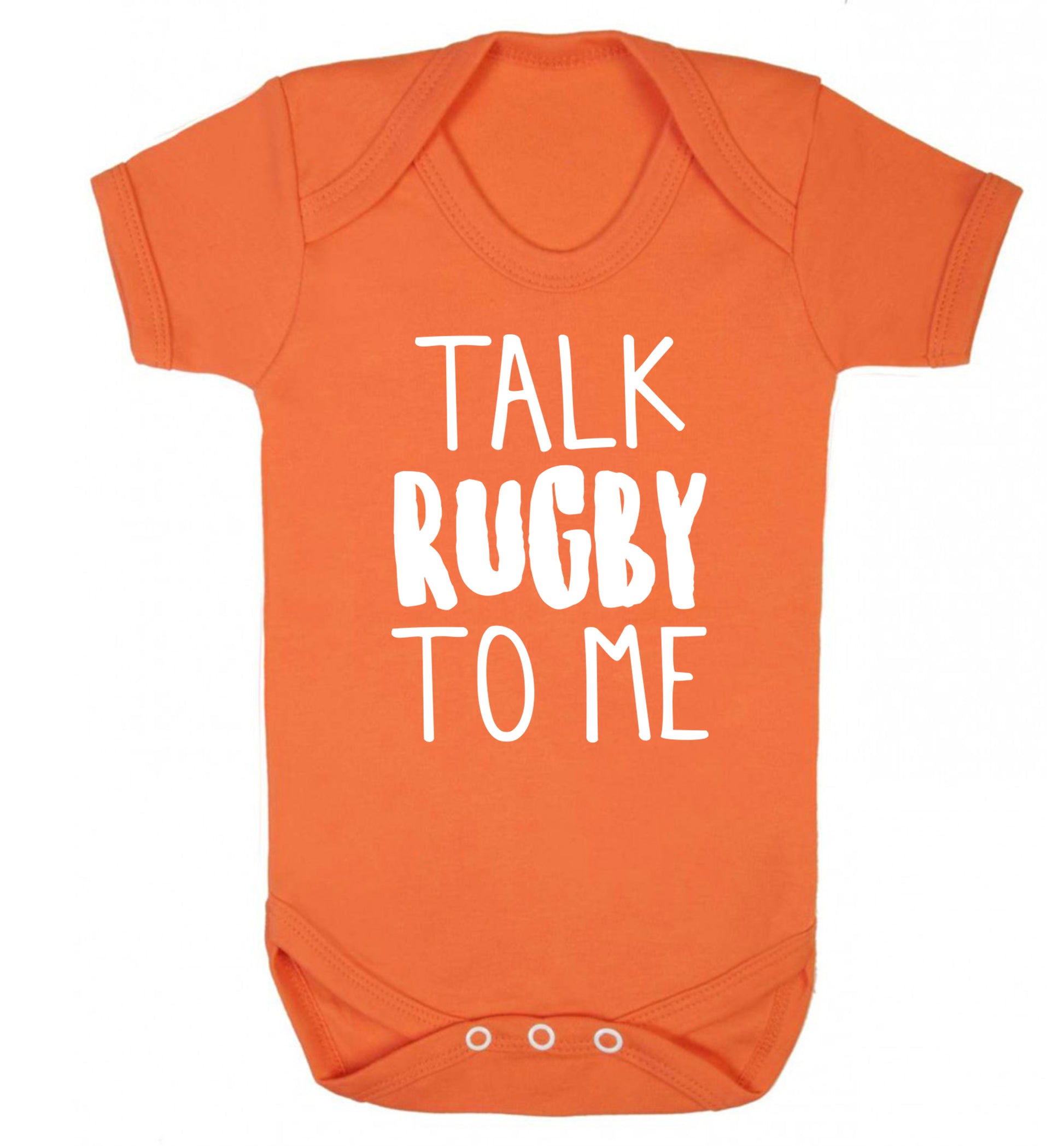 Talk rugby to me Baby Vest orange 18-24 months