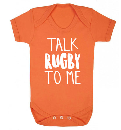 Talk rugby to me Baby Vest orange 18-24 months