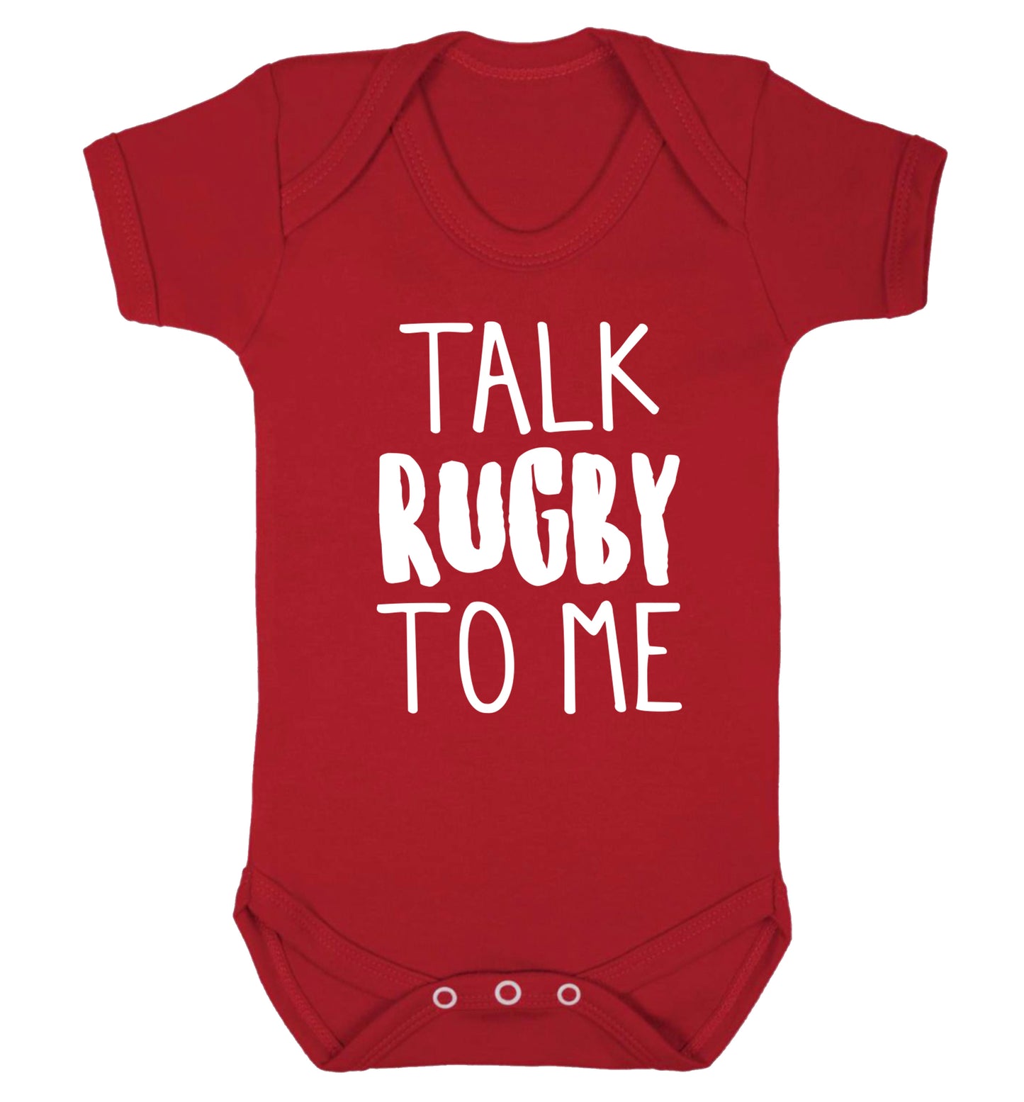Talk rugby to me Baby Vest red 18-24 months