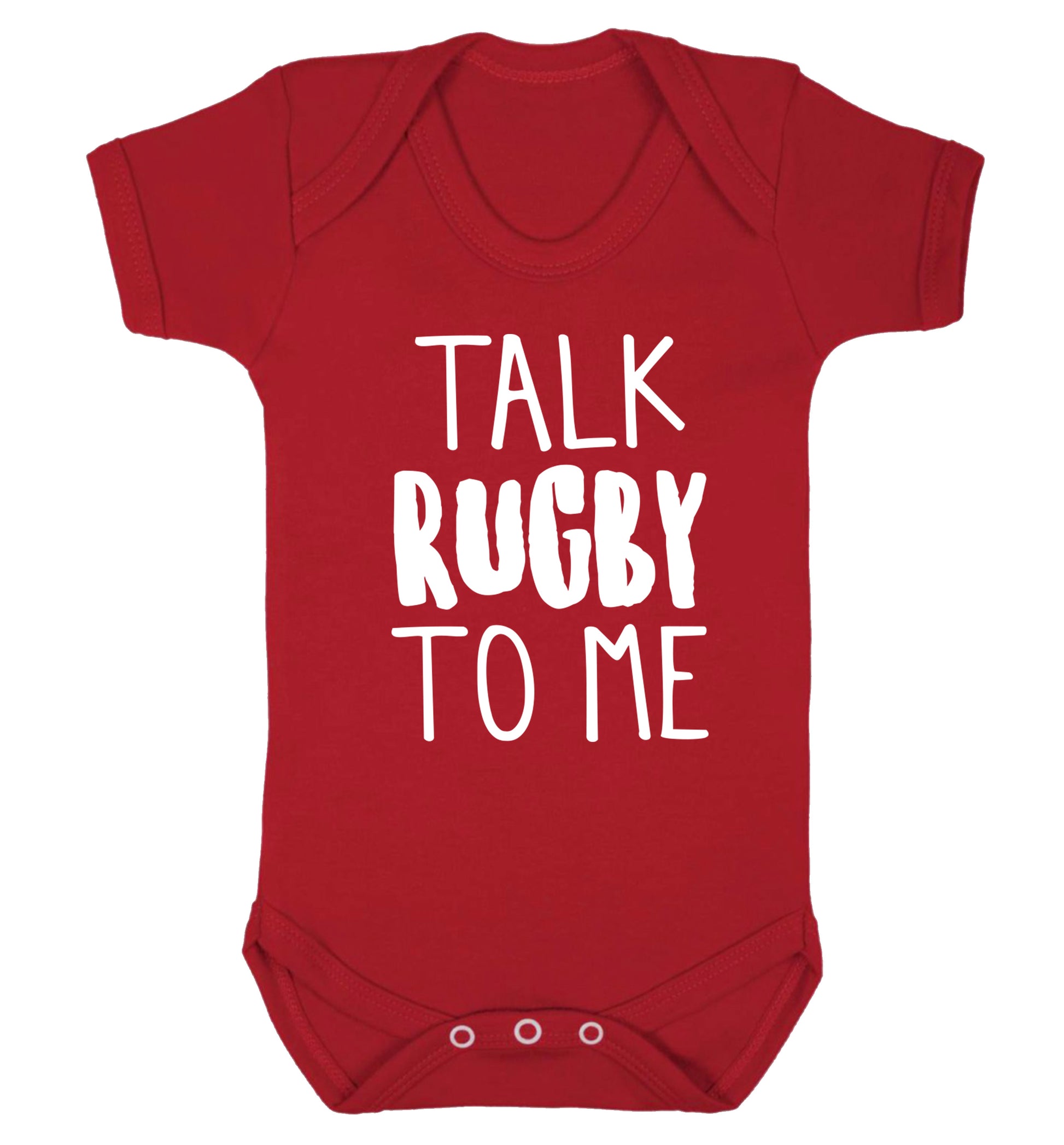 Talk rugby to me Baby Vest red 18-24 months