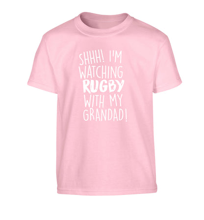 Shh I'm watching rugby with my grandaughter Children's light pink Tshirt 12-13 Years
